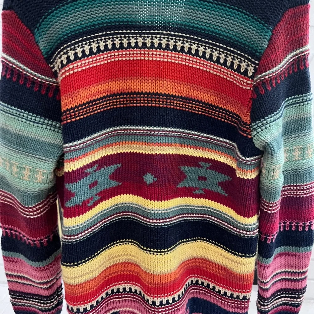 $898 Polo Ralph Lauren Small Hand Knit Beacon Cardigan Southwestern Serape Ranch - Picture 7 of 10